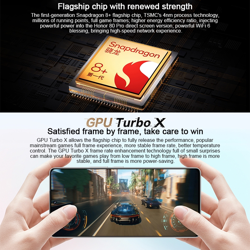 SUNSKY Honor 80 Pro Flat 5G ANB AN00 160MP 12GB 256GB 