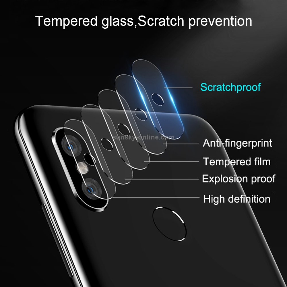 10 PCS For OPPO F5 2.5D Transparent Rear Camera Lens Protector Tempered Glass Film