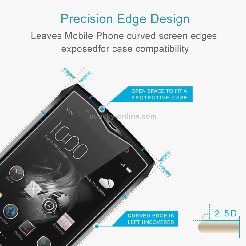 For Blackview BV8000 Pro 2.5D Non-Full Screen Tempered Glass Film