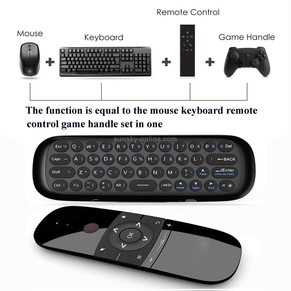 SUNSKY W1 Wireless QWERTY 57Keys Keyboard 2.4G Air Mouse Remote