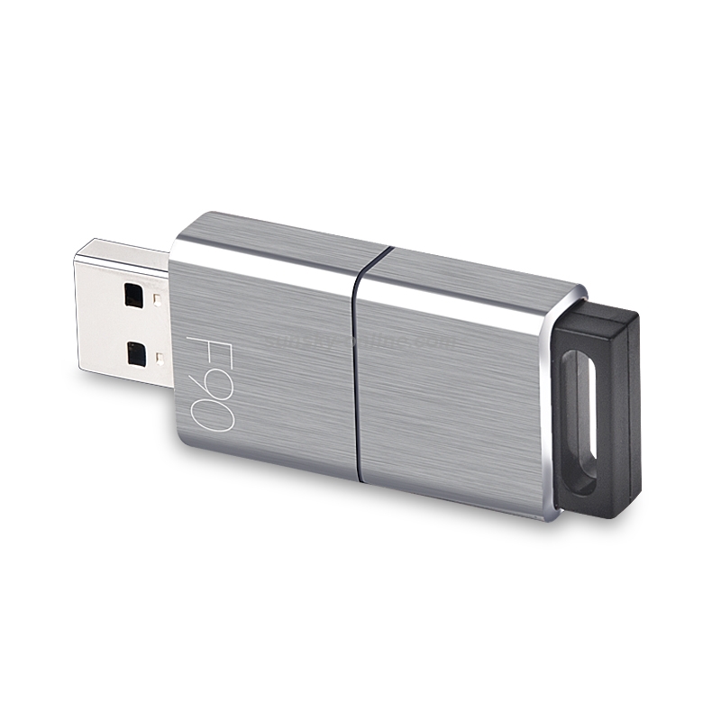 EAGET F90 128GB High-speed USB 3.0 Push-pull Zinc Alloy U Disk (Silver Grey)