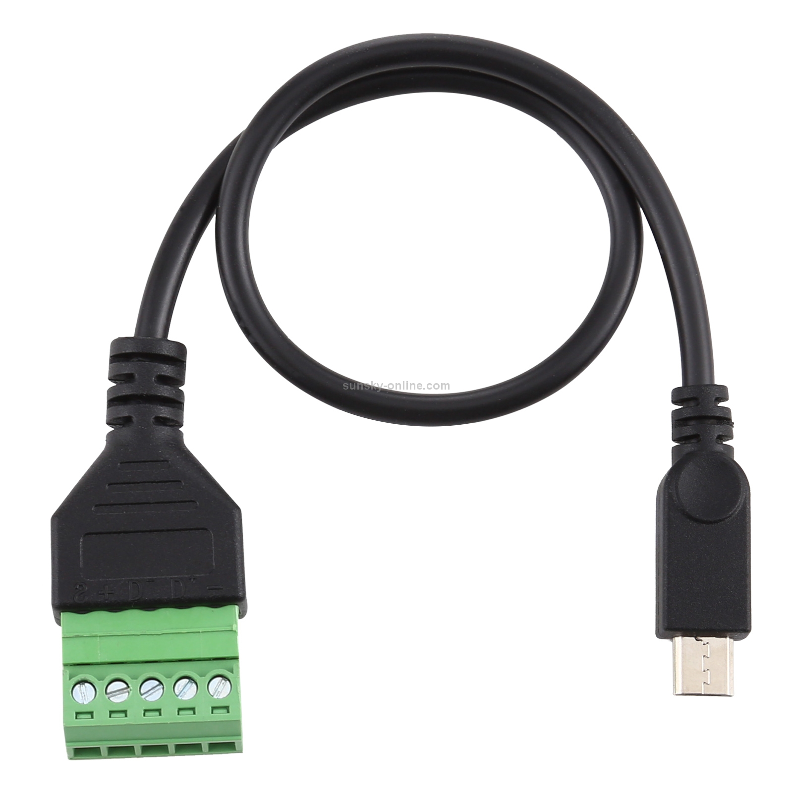 Sunsky Micro Usb Male To 5 Pin Pluggable Terminals Solder Free Usb Connector Solderless