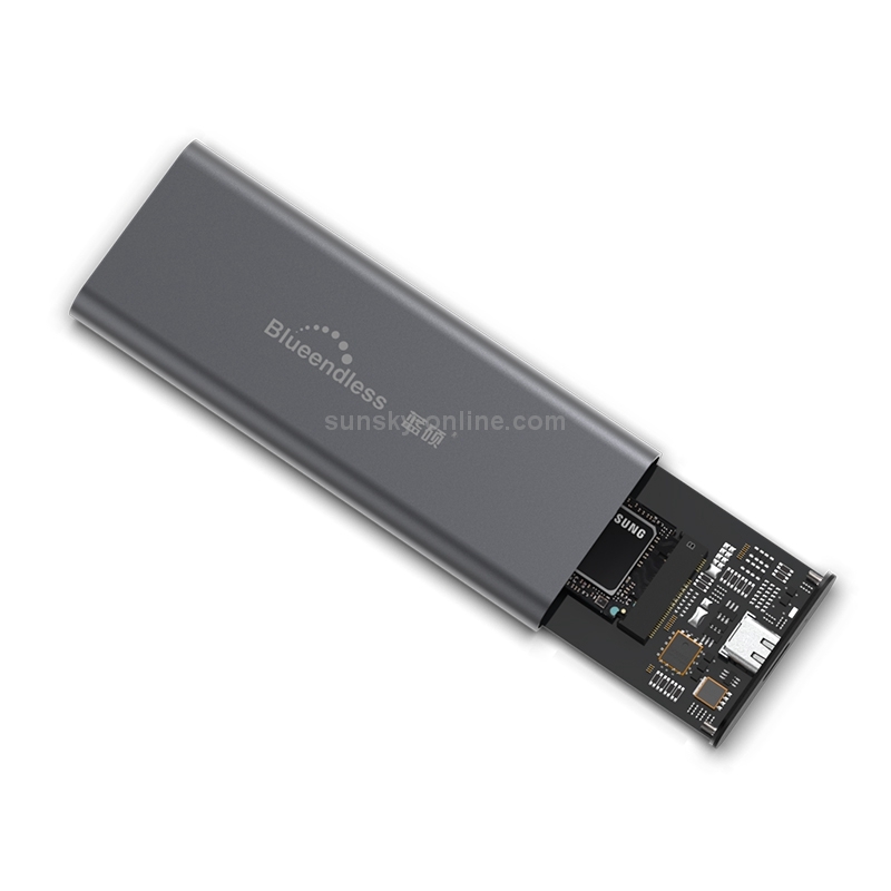 Blueendless M280N M.2 NVME Solid State Drive Enclosure with USB-C / Type-C to USB-C / Type-C Data Cable