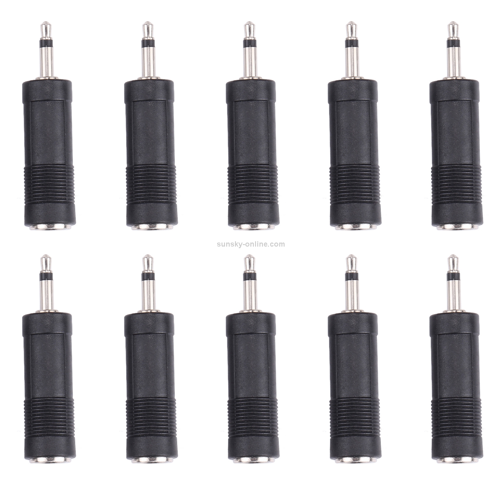 3.5mm Male to 6.35mm Female Mono Sound Converters Adapters (100 Pcs in One Package, the Price is for 100 Pcs)