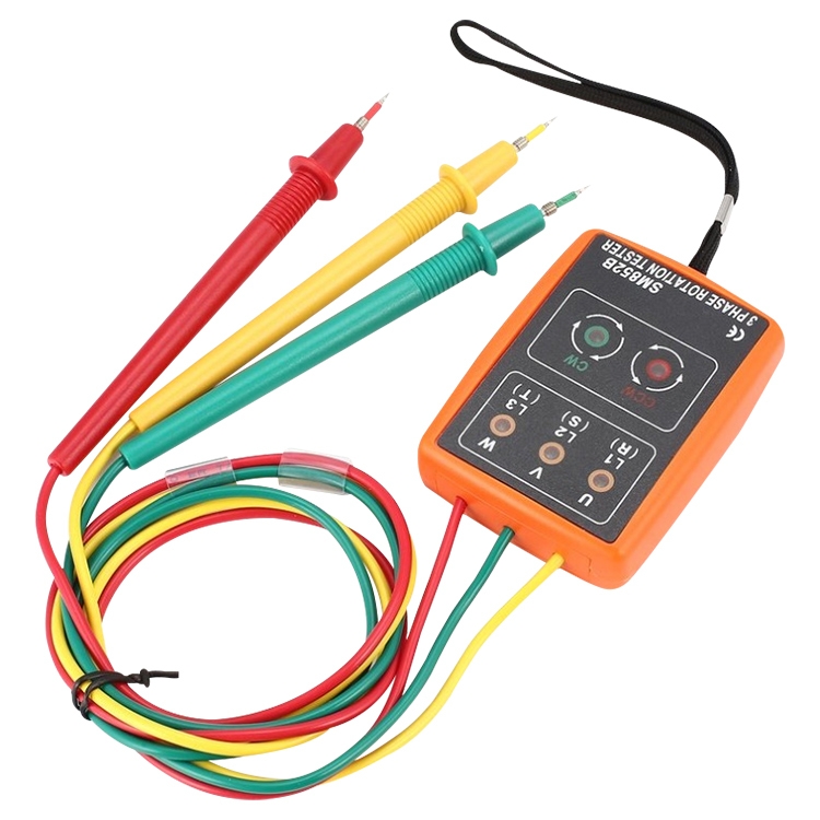 SM852B 3 Phase Rotation Tester Indicator Detector Meter(Orange)