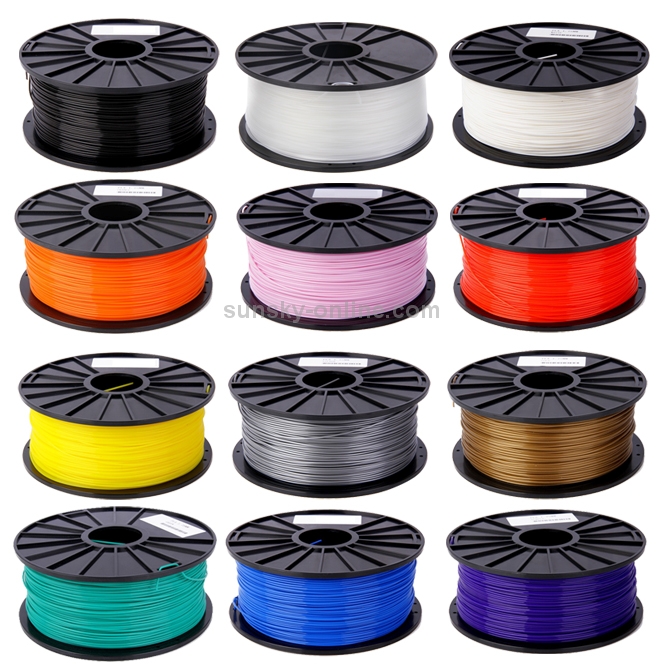 ABS 1.75 mm Color Series 3D Printer Filaments, about 395m(Silver)