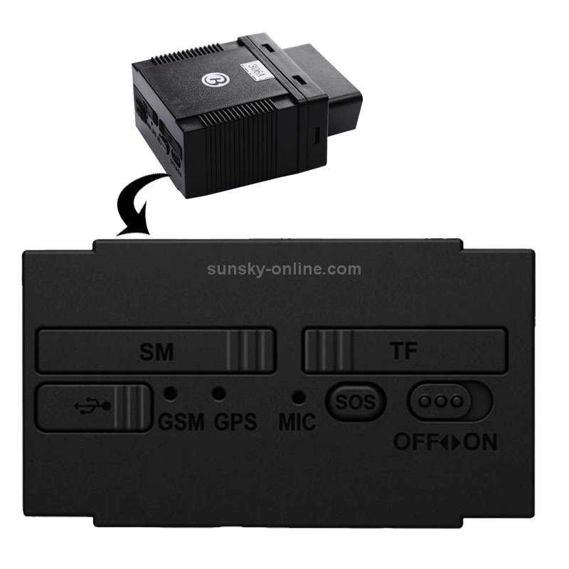 SUNSKY GPS306 OBD ยานพาหนะ GPS Tracker Monitor การวินิจฉัยด้วย Speed