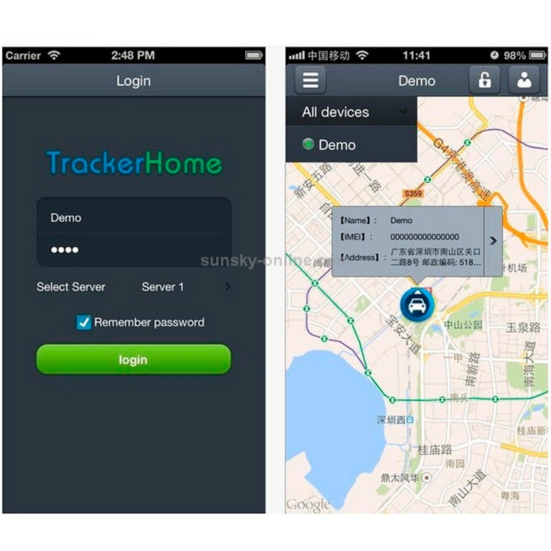 SUNSKY GPS306 OBD ยานพาหนะ GPS Tracker Monitor การวินิจฉัยด้วย Speed