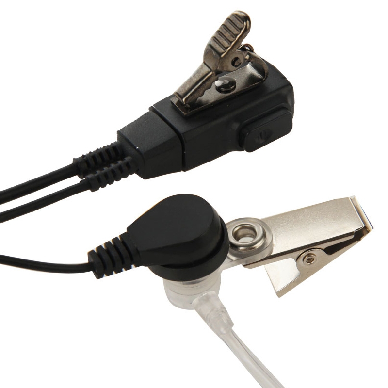 Handheld Transceiver Earpiece Headset for Walkie Talkies, 3.5mm + 2.5mm Plug(Black)