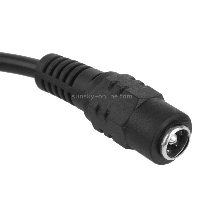 5.5 x 2.1mm Female to 2x Male DC Power Cable Connector with Switch for LED Strip, Length: 30cm(Black)