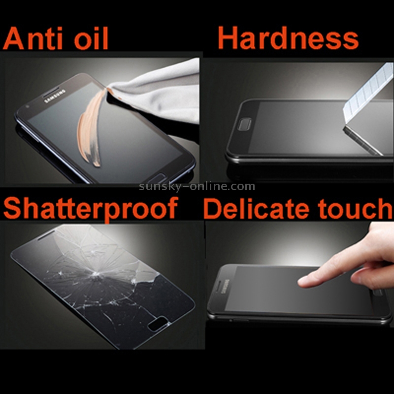 0.4mm 9H+ Surface Hardness 2.5D Explosion-proof Tempered Glass Film for Huawei MediaPad X1 / X2