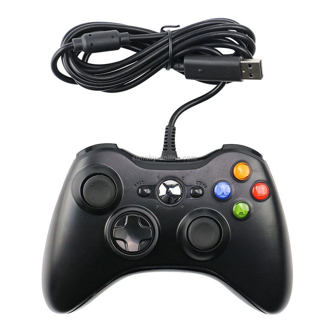 SUNSKY USB 2.0 Wired Controller Gamepad สำหรับ XBOX360, Plug and Play