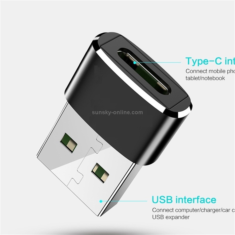 2 PCS USB-C / Type-C Female to USB 2.0 Male Adapter, Support Charging & Transmission