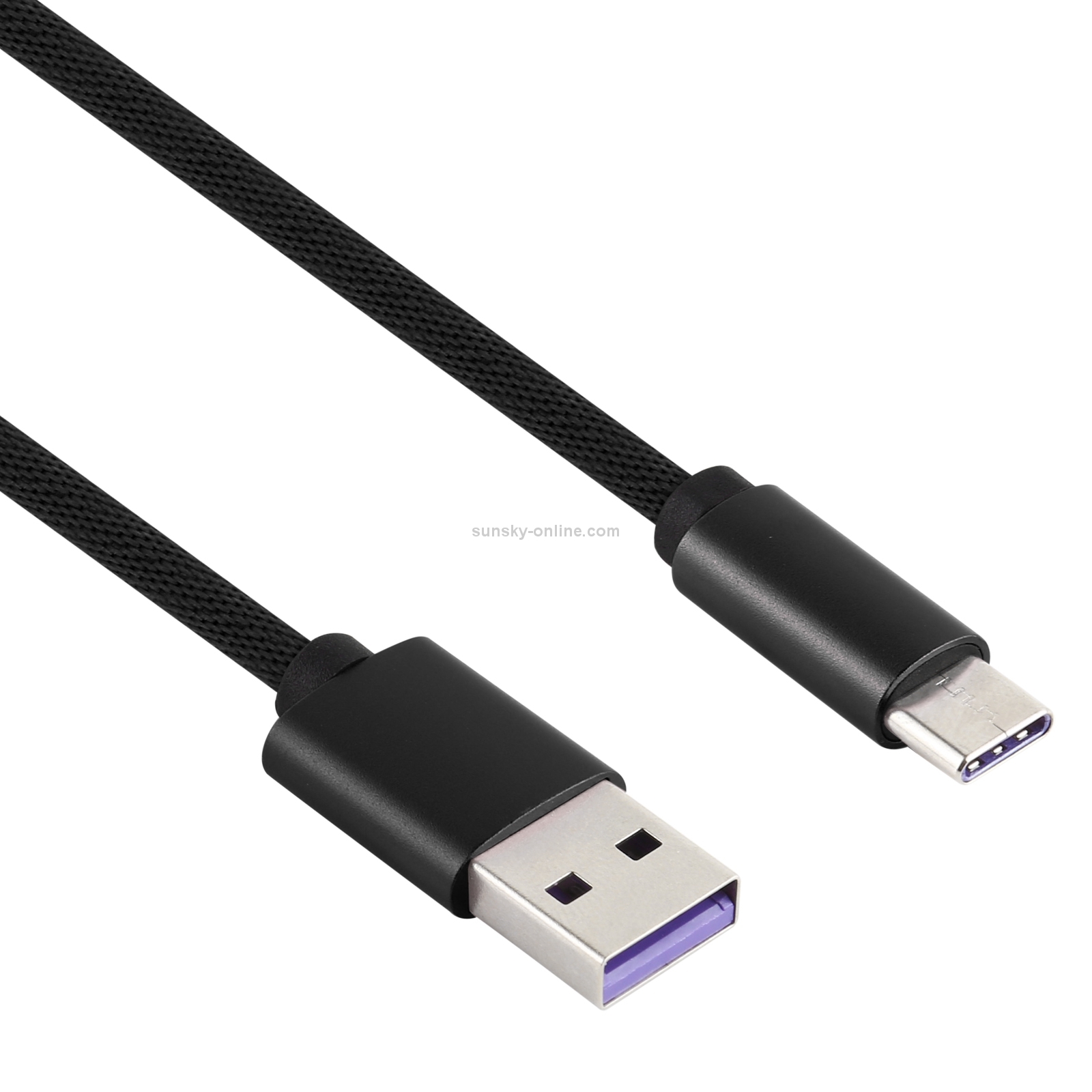 SUNSKY 5A USB เป็น USBC / TypeC Super Fast Charging Braided Data Cable, ความยาวสายเคเบิล 1