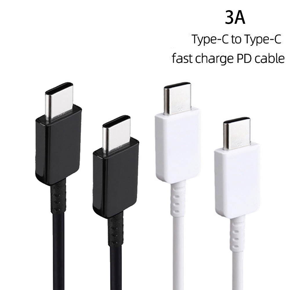 XJ-69 1m 3A USB-C / Type-C to Type-C TPU Charging Sync Data Cable for Mobile Phone(White)