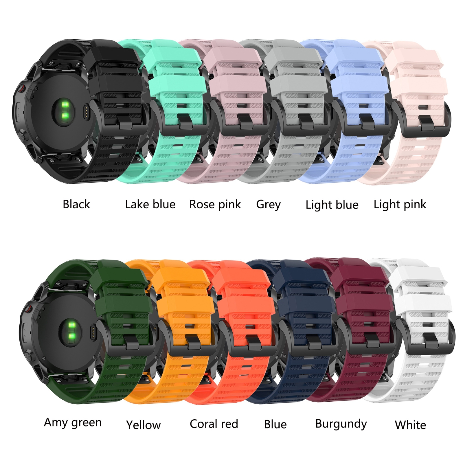 Sunsky Garmin Fenix X Mm Silicone Watch Band Coral Red