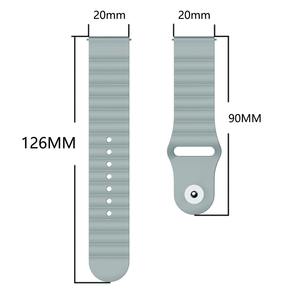 SUNSKY สำหรับ Huawei Watch 2 20 มม. Silicone Watch Band (สีน้ำเงิน)