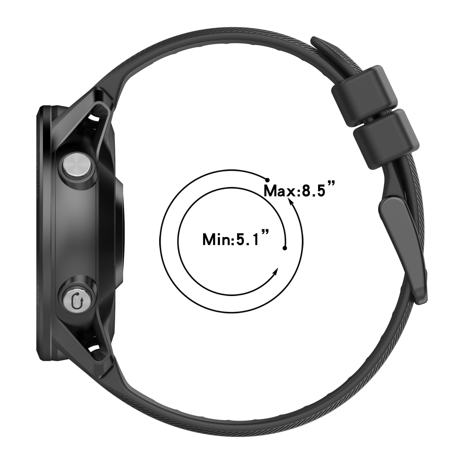 SUNSKY สำหรับ Garmin Fenix 5 Plus สายนาฬิกาซิลิโคนสีทึบ 22 มม. (สีน้ำ