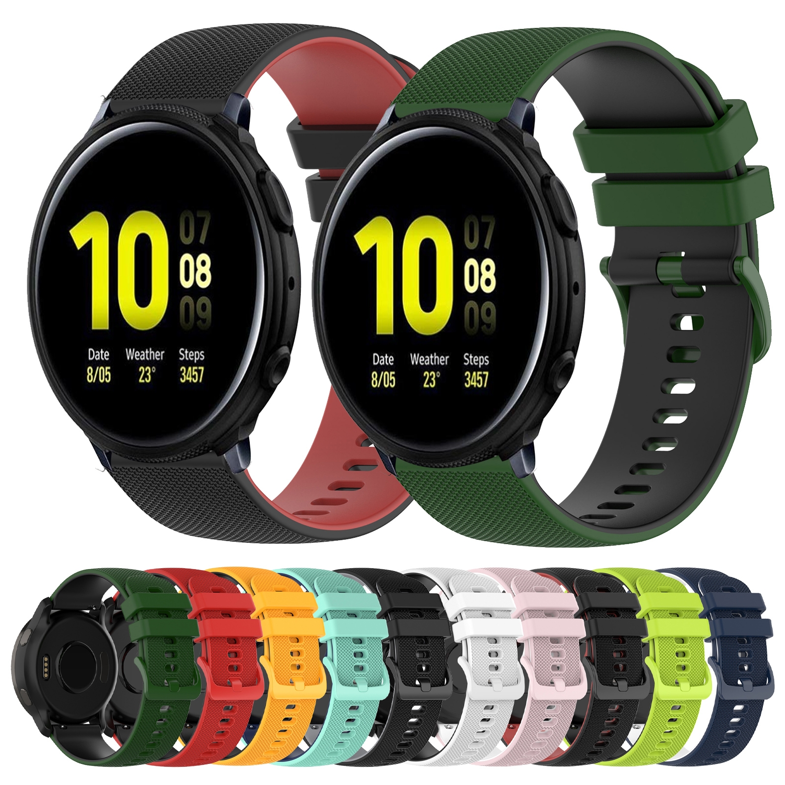 SUNSKY - สำหรับ Samsung Galaxy Watch Active2 40 มม. 20 มม. สายนาฬิกา ...