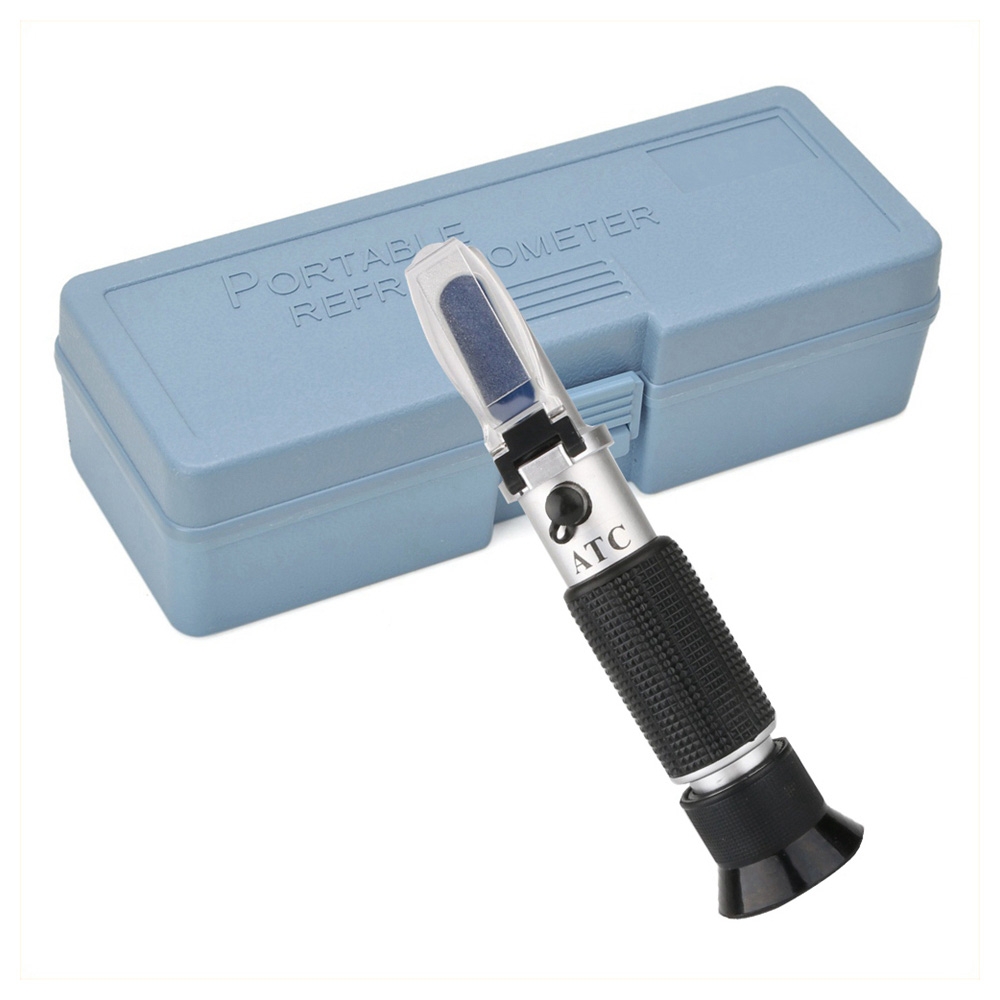 RZ120 Refractometer Beer Brix Wort Sugar Alcohol Specific Gravity Salinity Measurement Handheld Tool Specific Gravity Meter