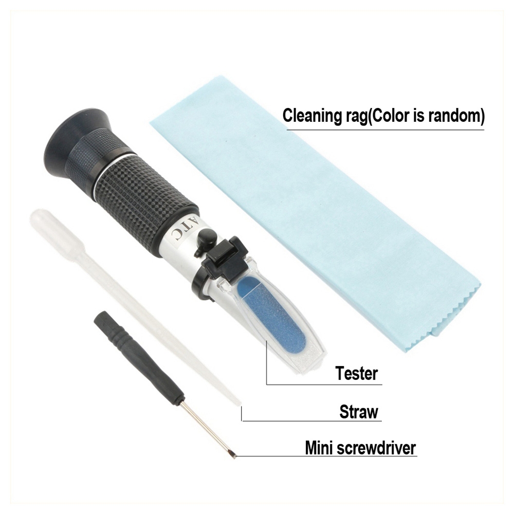  RZ121 Alcohol Refractometer Grape Wine Sugar Content 0~25% Alcohol Concentration 0~40% Brix Tester Meter ATC Handheld Tool