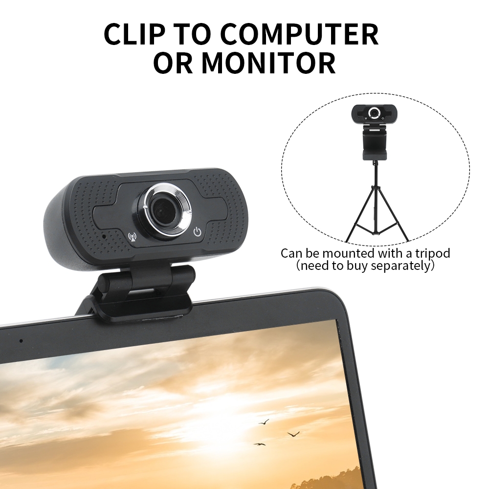 SUNSKY - Full HD 1080P Web Camera With Noise Cancellation Microphone Skype  Streaming Live Camera for Computer Android TV