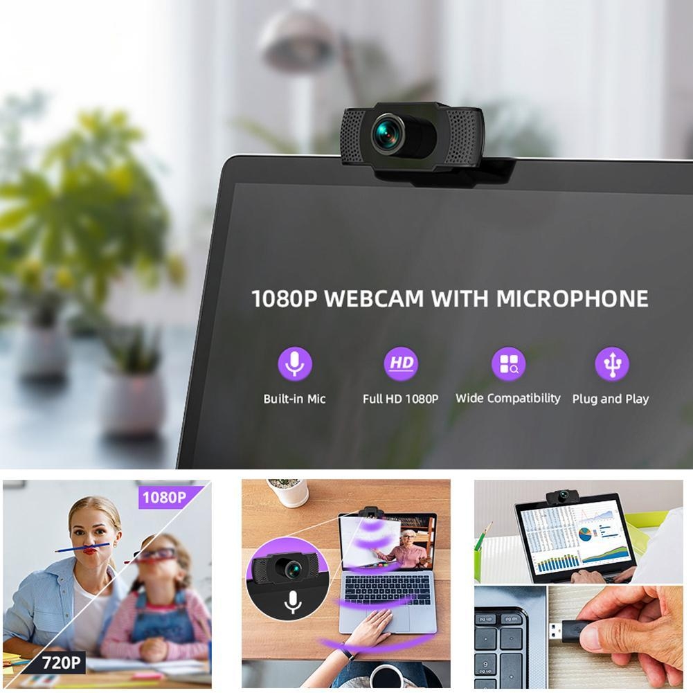 HD 1080P Megapixels USB Webcam Camera CMOS Sensor with MIC for Computer PC Laptops