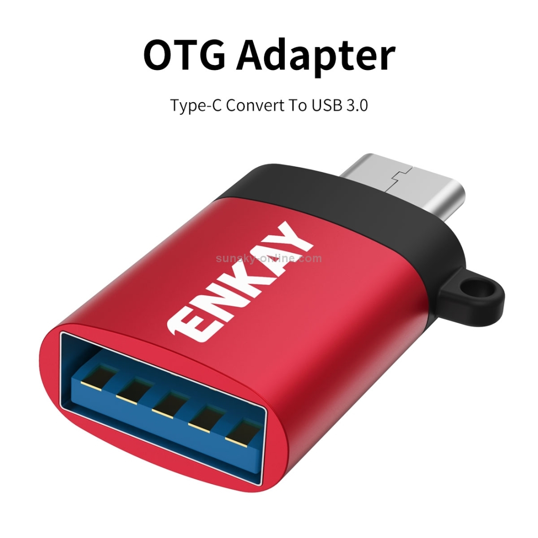 ENKAY ENK-AT101 Aluminium Alloy USB-C / Type-C to USB 3.0 OTG Data Adapter Converter(Black)