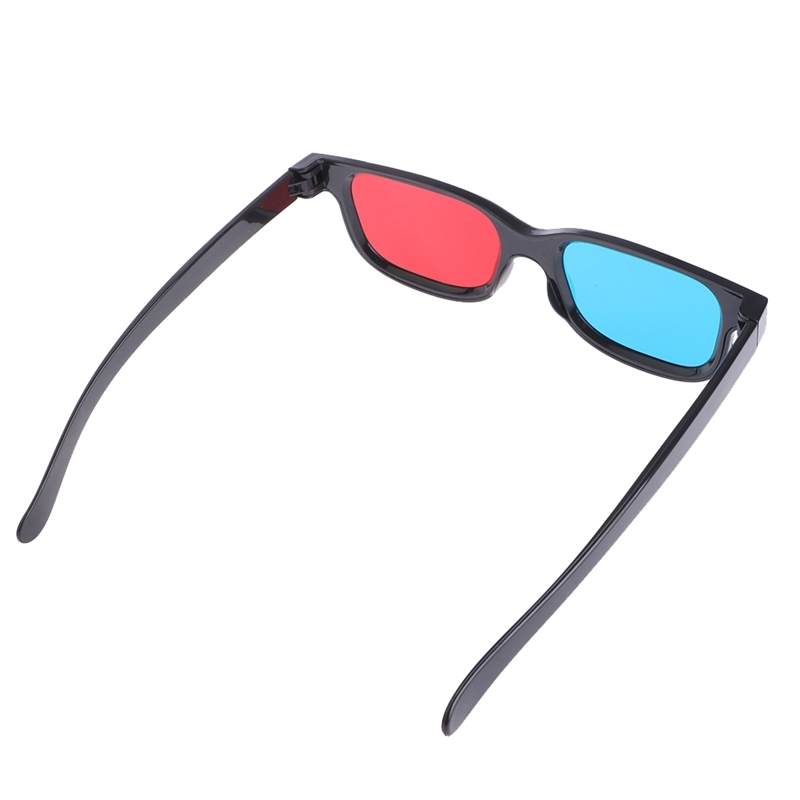 10pcs 3D Glasses Universal Black Frame Red Blue Cyan Anaglyph 3D Glasses 0.2mm For Movie Game DVD