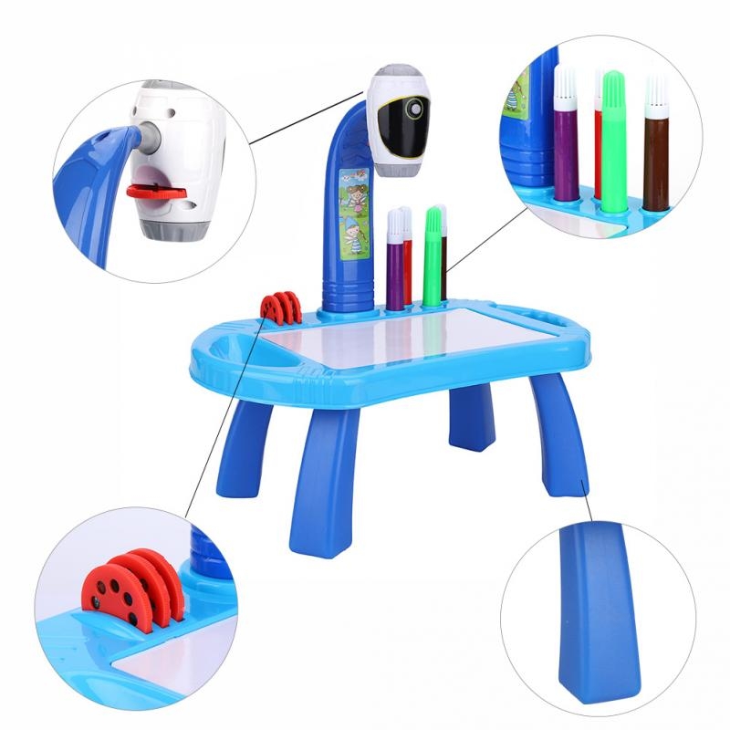 Drawing Board for Kids, Learning Desk with Projector, Drawing Projector  Table, Toddler Drawing Board, Projector Learning and Drawing Painting Set  Art