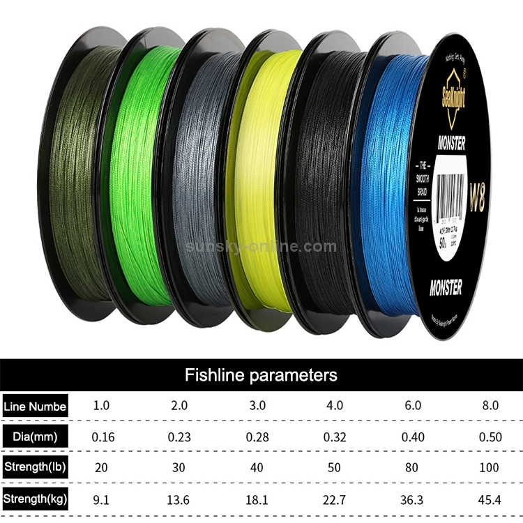 SUNSKY Seaknight Fishing Line PE Line 8 Series 300 เมตร Rally Main