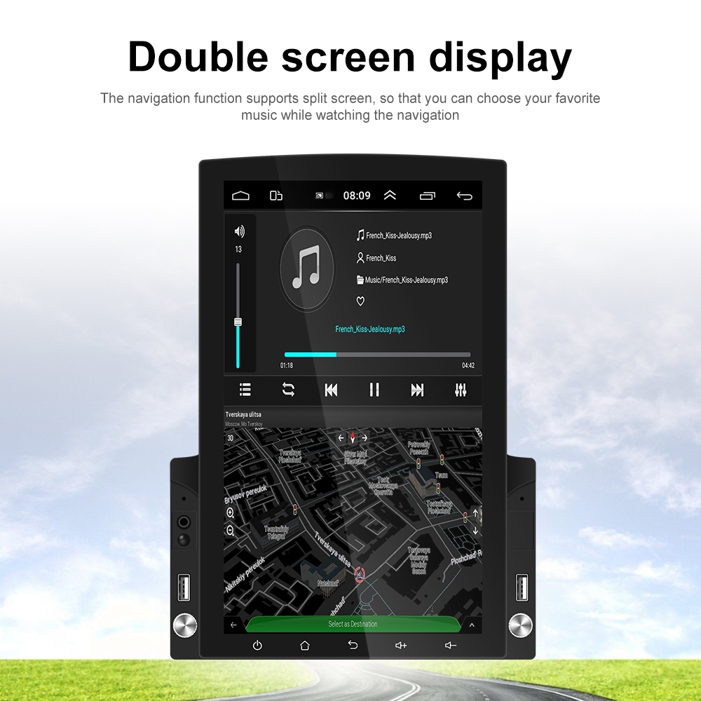 SUNSKY - Schermo verticale da 9,7 pollici HD 2.5D Vetro per auto Lettore  MP5 Navigazione Android Macchina all-in-one, Specifica: Standard + 12 luci  fotocamera