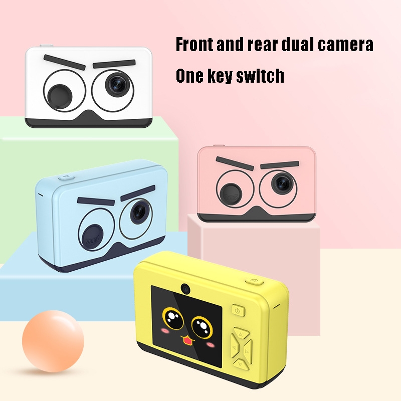 X22 White  HD Dual-Lens Children Mini SLR Camera Toy HD Auto Focus Digital Camera