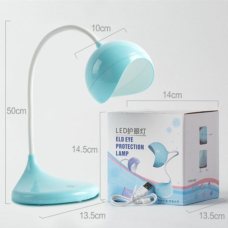 8012 USB Desk Lamp Student LED Study Lamp Bedroom Bedside Lamp(Blue)