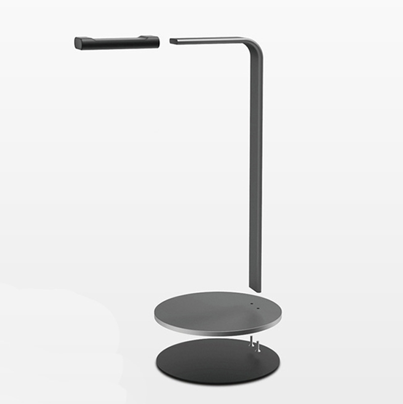 Aluminum Alloy Headphone Holder H-Stand Headphone Display Stand Headphone Storage Rack(Black)