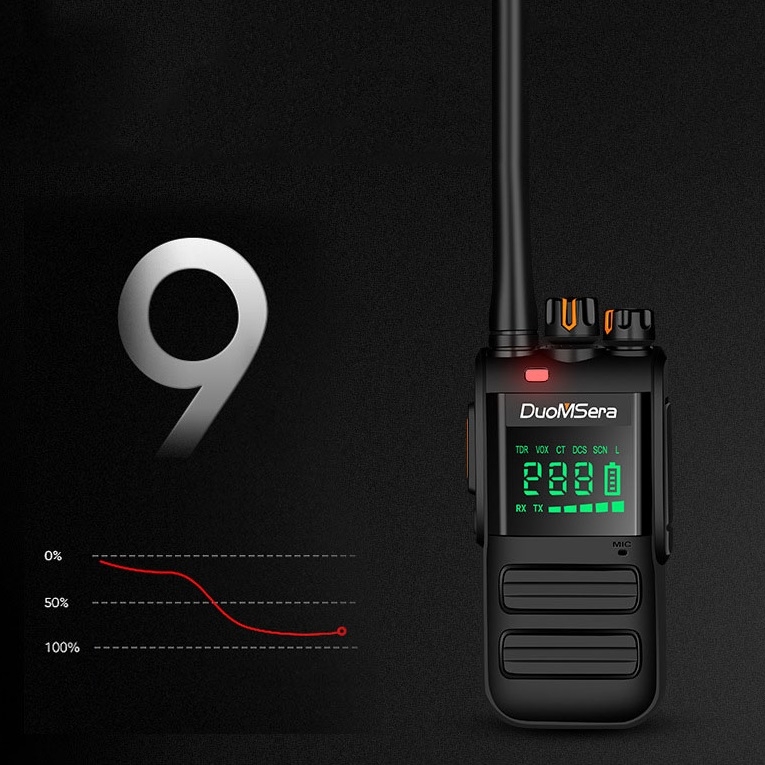 DuoMSera Outdoor Handheld Civil Waterproof High-Power Wireless Walkie-Talkie