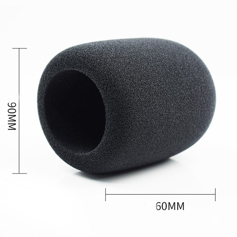 2 PCS Suitable For Audio-Technica AT2020/ATR2500/AT2035 Microphone Sponge Cover Blowout And Windproof Microphone Cover(Black)