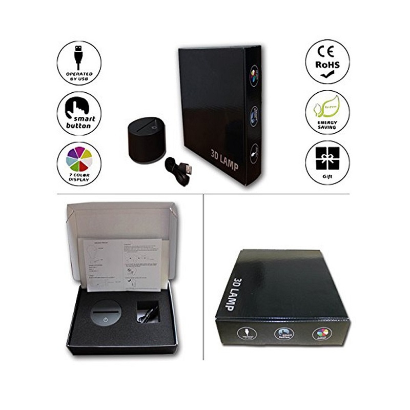 FS-4547 3D Night Light LED Acrylic Visual Light, USB Touch Version