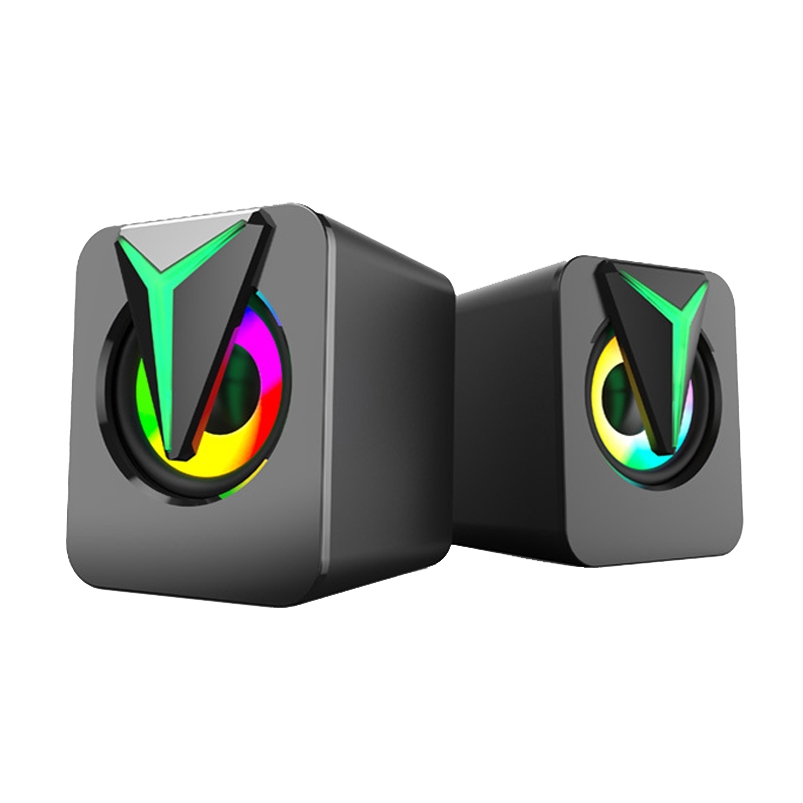 FT-25-1 RGB Colorful Lighting Desktop Computer Speaker(Black)