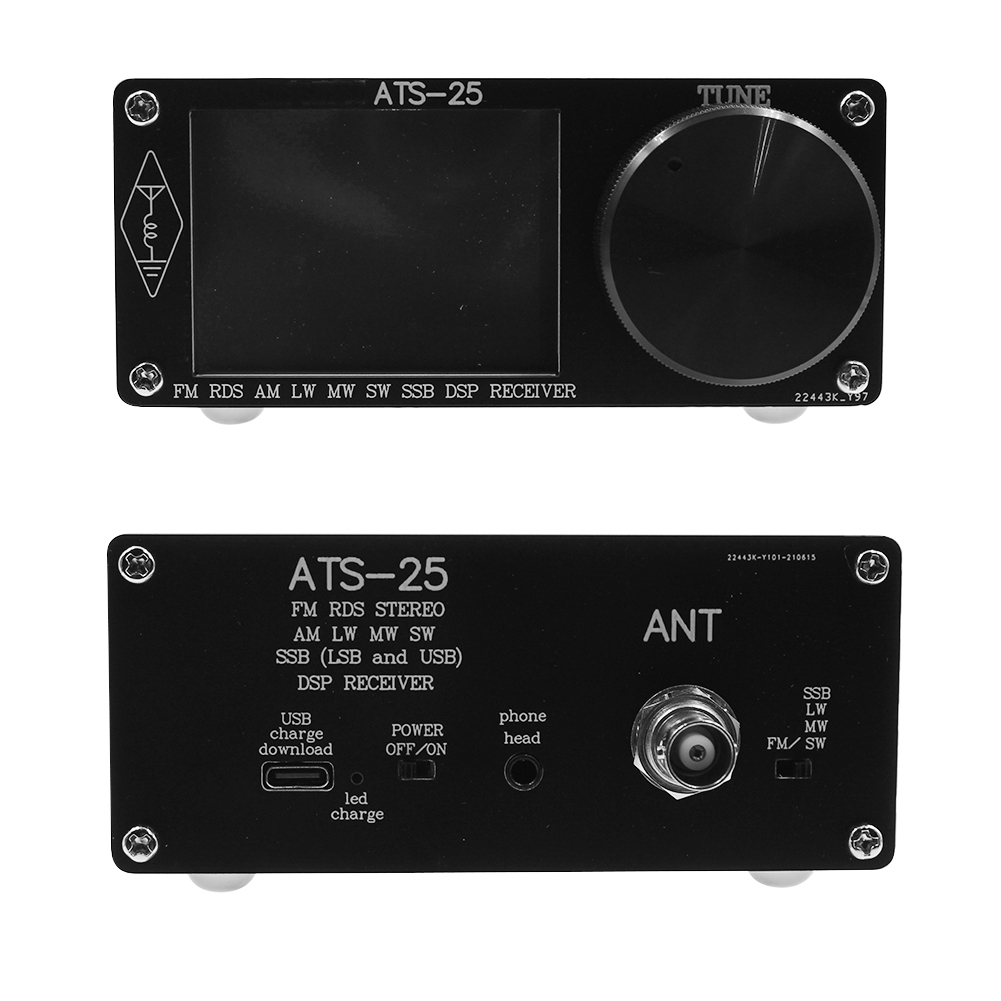 Si4732 ATS-25 2.4-Inch Touch Screen  Full-Band Radio Receiver DSP Receiver