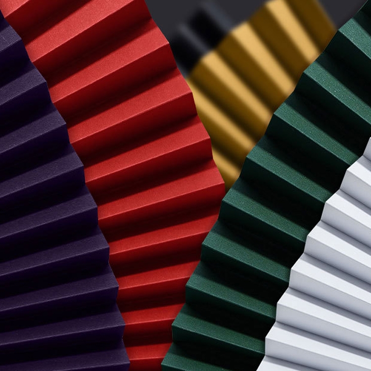 69x39cm Photo Props Hard Cardboard Folding Fan Photography Background Folded Paper(02 Purple Red)