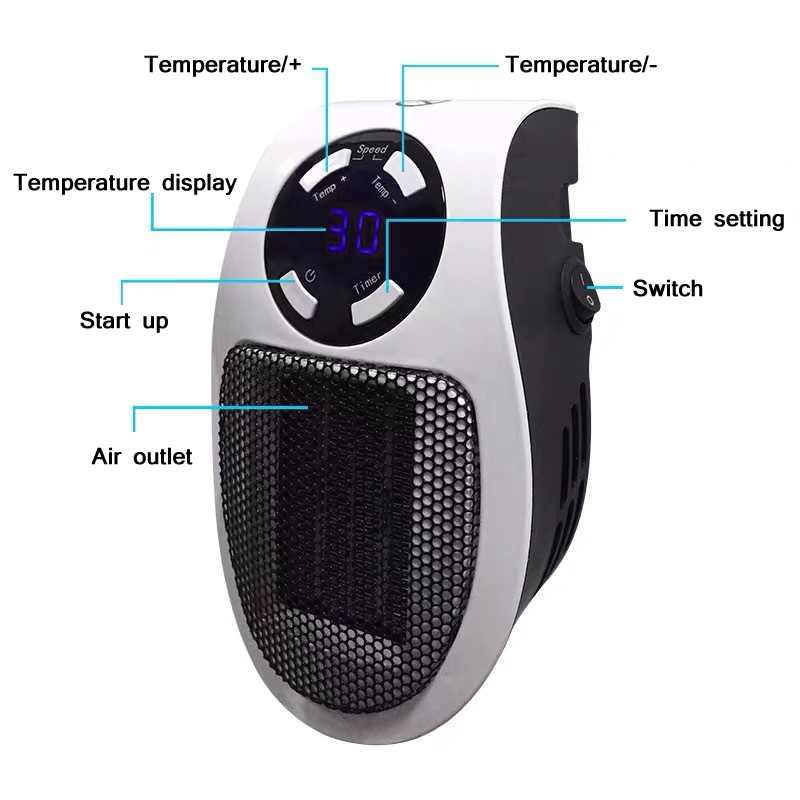 Household Multifunctional Intelligent Temperature Control Small Heater, Specification: US Plug