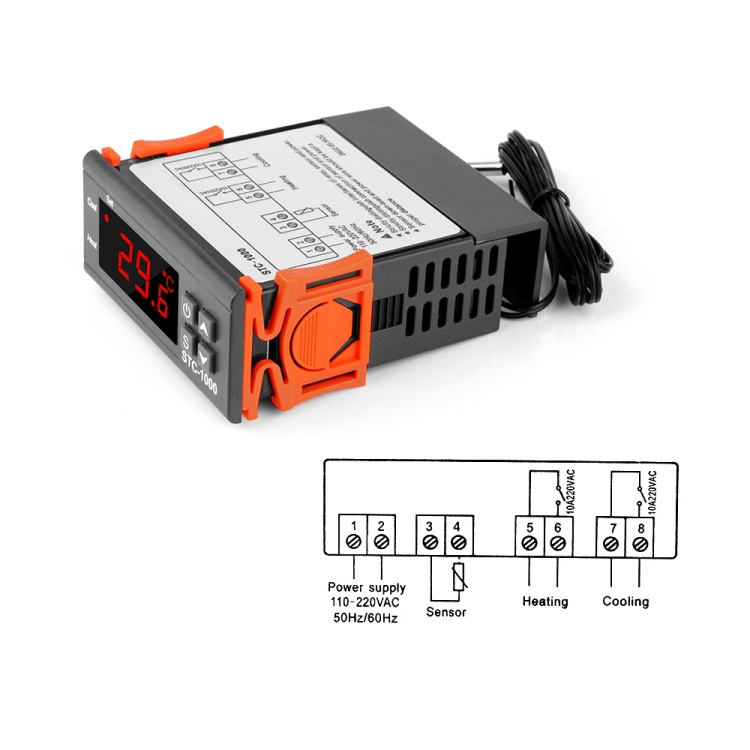 STC-1000 Aquarium Incubation Seafood Machine Electronics Number Microcomputer Temperature Controller Switch(12V)