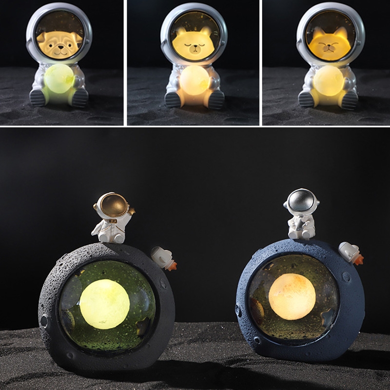 W1153 Resin Planet Night Light Home Decorations, Style: Silver Star