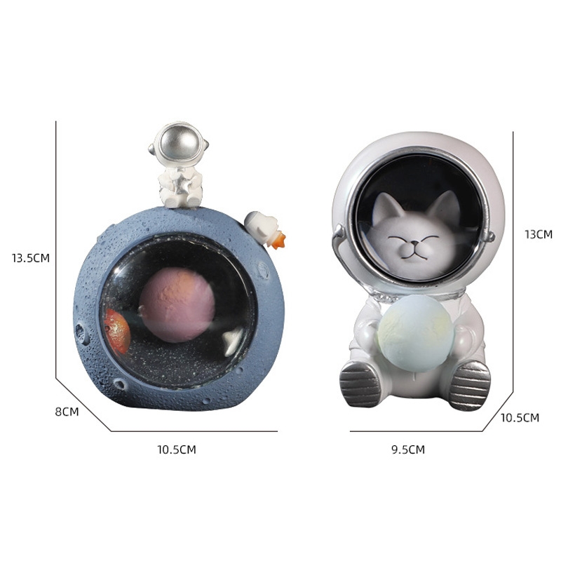 W1153 Resin Planet Night Light Home Decorations, Style: Silver Star