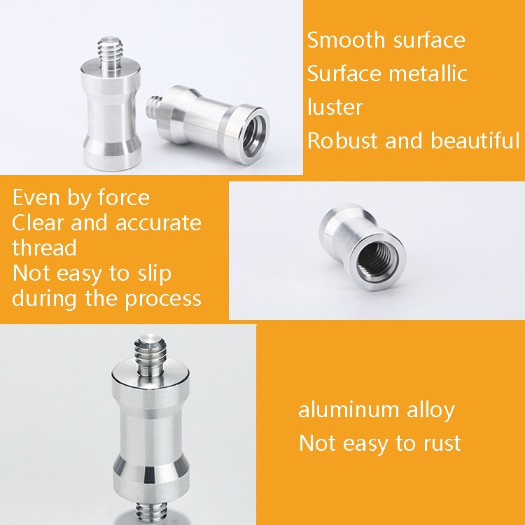 10 PCS Screw Adapter 1/4 Male to 1/4 Male Screw