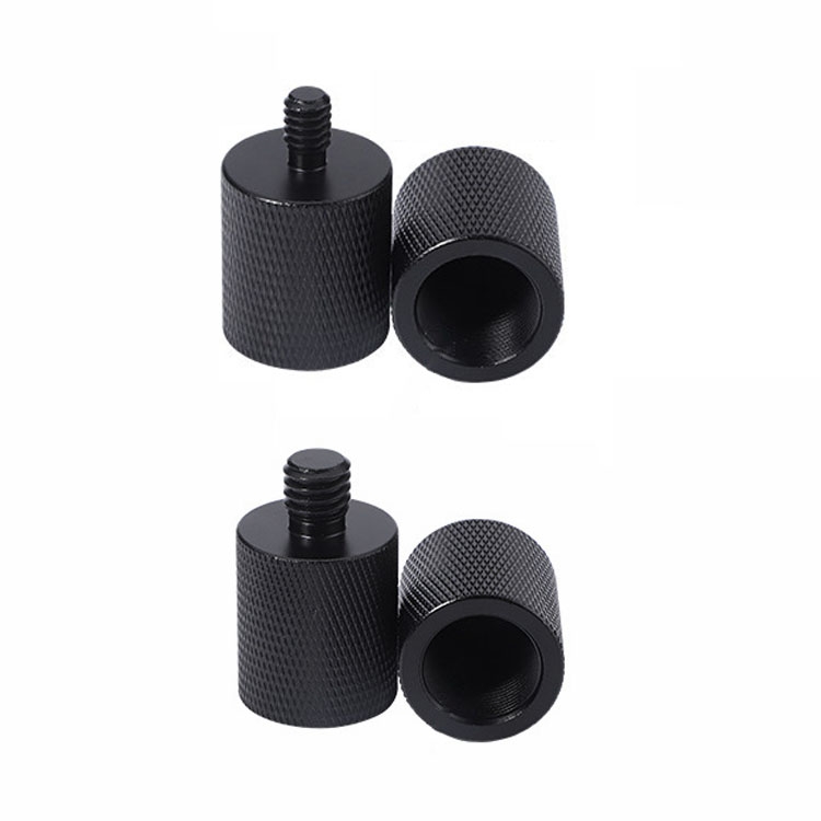 2 PCS Microphone Adapter Screw F1 5/8-27 Female to 1/4 Male Screw