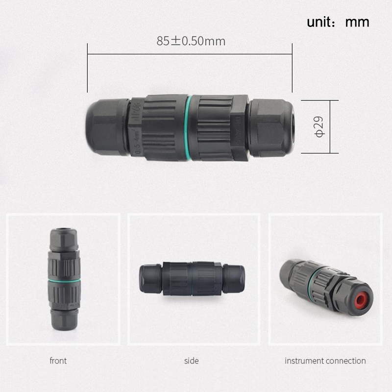 CDF-200/3 Waterproof Wire Connector With 2 Pin Quick Connector