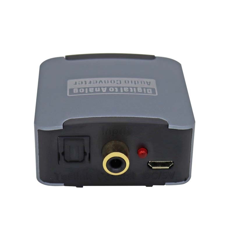 YQ-080 Digital Fiber Optic Coaxial Audio Converter, Interface: Host+USB Power Cable+Fiber Optic Cable+Coaxial Cable+AV Cable