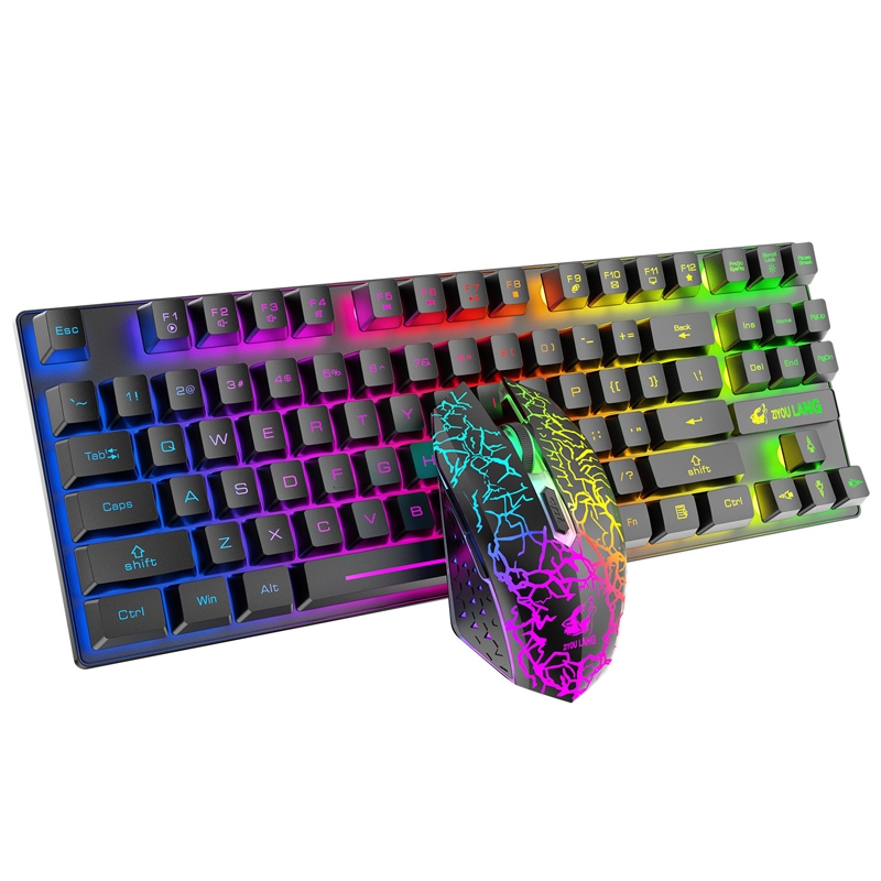 SUNSKY - ZIYOU LANG T87 Gaming Luminous Wireless Keyboard and Mouse Set ...